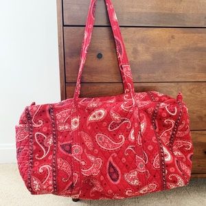 Vera Bradley Mesa Red Duffle